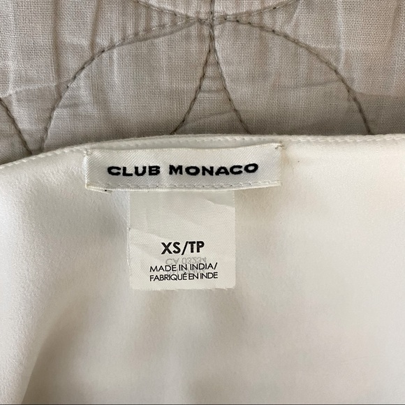 Club Monaco | Cropped Linen Tassel Camisole — White | XS - Picture 5 of 11